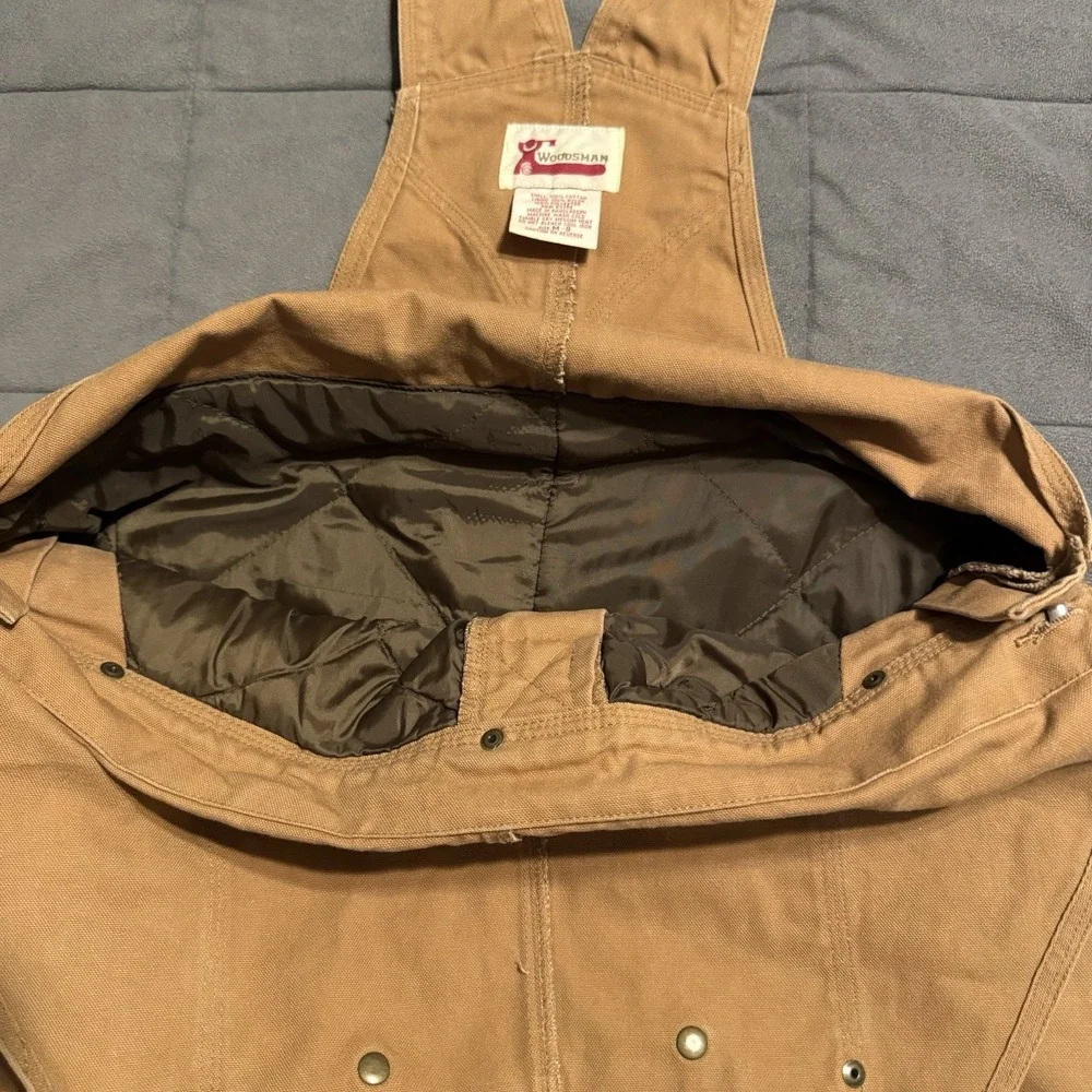Woodsman M-S Brown Duck Canvas Insulated Bib‎ Overalls 38